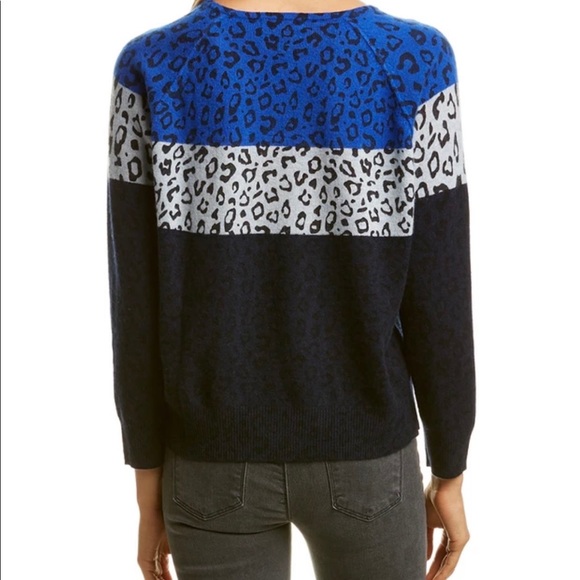 SCOTT & SCOTT LONDON LEOPARD CASHMERE SWEATER - Picture 4 of 8